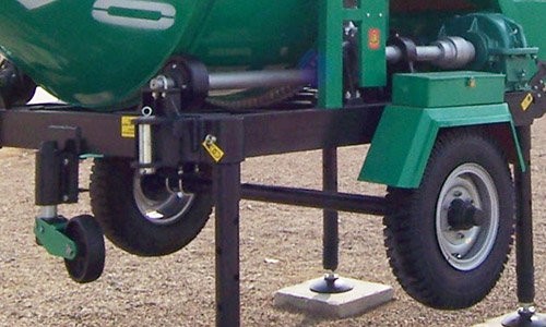 Equipped with wheeled towing device 