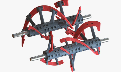 Double screw stirring system 