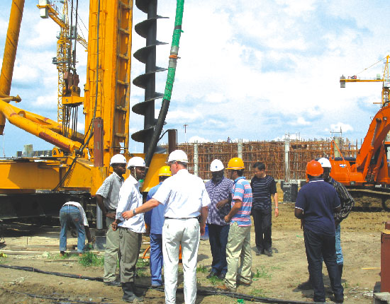 JZL90 Electric Crawler Pile Driver - Construction Site