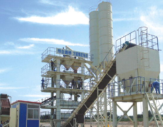 LWBZ500 Continuous Stable Soil Concrete Mixing Plant - Xingtai Road and Bridge Qilihe Construction Site