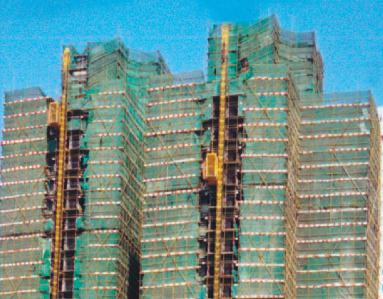 SC100/100 Construction Lift - Qingdao New Century Building Construction Site