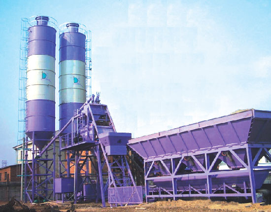 HZS75 concrete mixing plant - Russian construction site