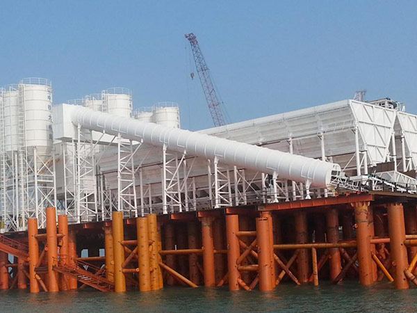 Construction of HZS180D Concrete Mixing Plant for Pingtan Strait Highway Bridge