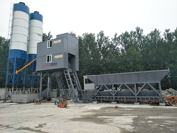 HZS50D Concrete Mixing Plant for Urban and Rural Highway Construction in Jiangsu Province