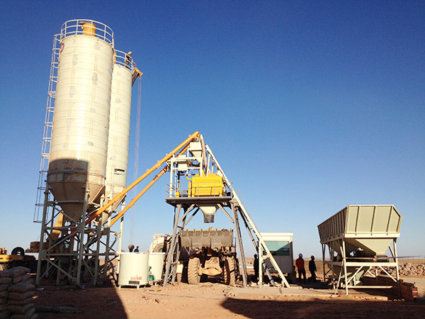 Exporting HZS50 concrete mixing plant to Algeria