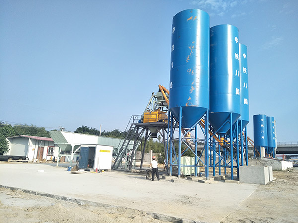 HZS50 concrete mixing plant for highway and bridge construction