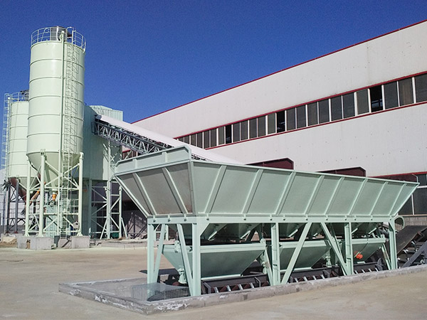 PC prefabricated construction production line HZS120 box type concrete mixing plant