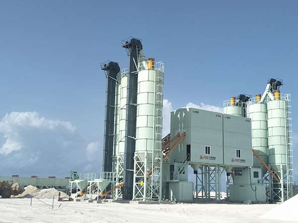 Maldives HZS120 Box type Concrete Mixing Plant
