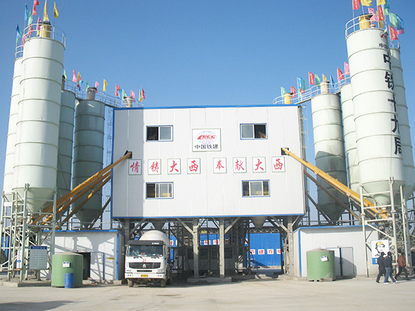 Construction of HZS120 Concrete Mixing Plant for Daxi Passenger Dedicated Line