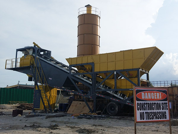 Exporting HZS75 mobile concrete mixing plant to Russia