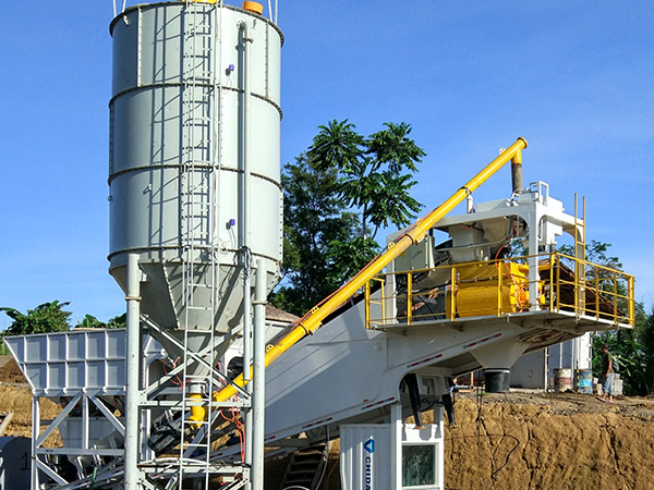 Exporting HZS25 mobile concrete mixing plant to the Philippines