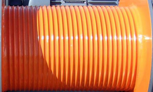 Спиральный желобчатый барабан, вытяжной канат плотный, без беспорядочного каната