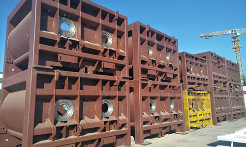 Post weld aging treatment of mixing drum as a whole 