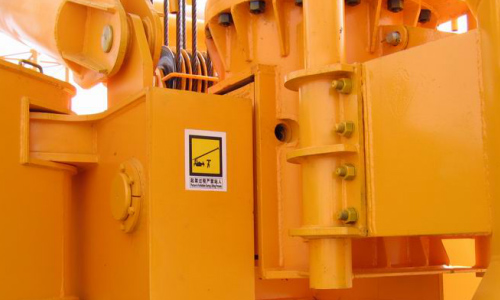 The column and platform are connected by a